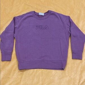 Fila Purple-Burgundy Crewneck Sweatshirt